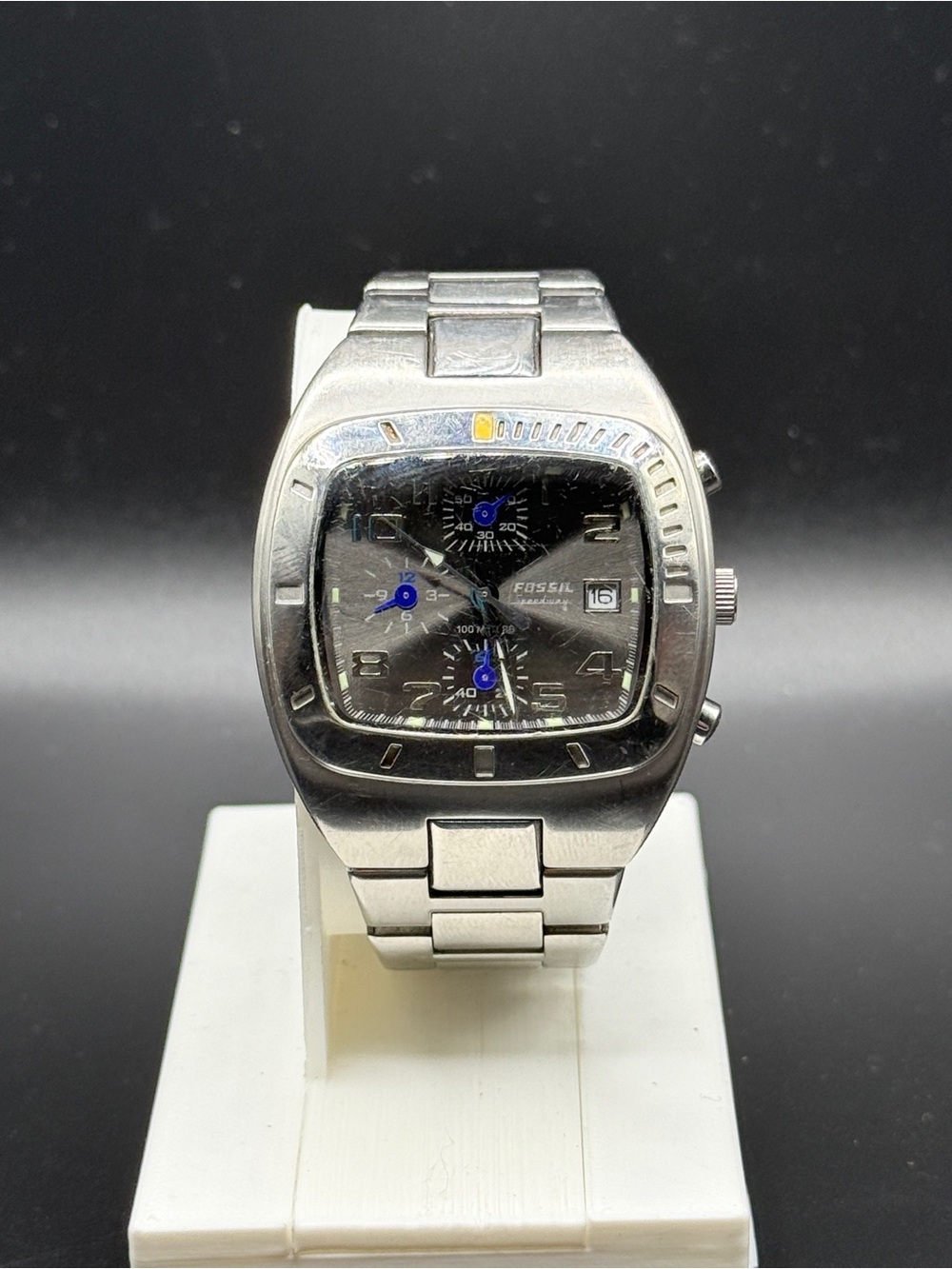 Fossil Men's Stainless Steel Chronograph Watch - Silver